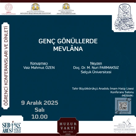 Şeb-i Arus 752. Vuslat Yıl Dönümü Etkinlikleri